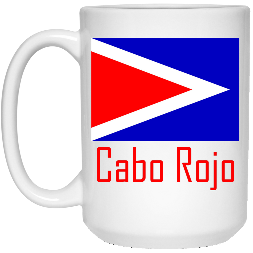 Cabo Rojo Flag 21504 15 oz. White Mug - PR FLAGS UP