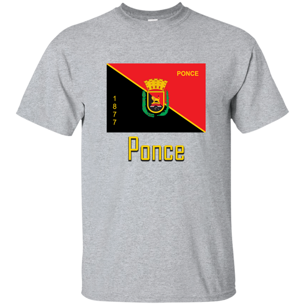 Ponce Flag G200 Gildan Ultra Cotton T-Shirt - PR FLAGS UP