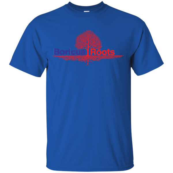Boricua Roots Red & Blue Logo G200B Gildan Youth Ultra Cotton T-Shirt - PR FLAGS UP