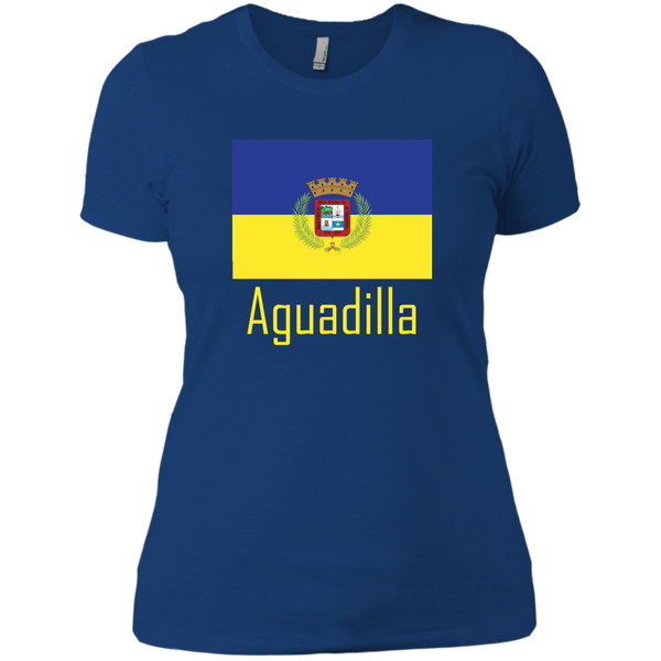 Aguadilla Flag NL3900 Next Level Ladies' Boyfriend T-Shirt - PR FLAGS UP
