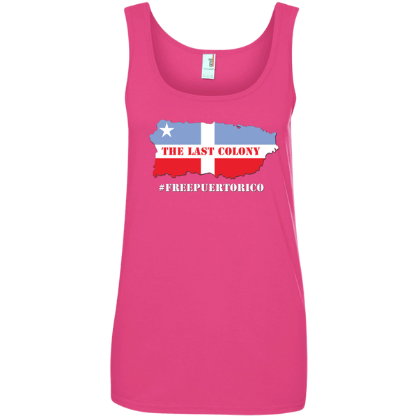 The Last Colony Ladies' 100% Ringspun Cotton Tank Top - PR FLAGS UP