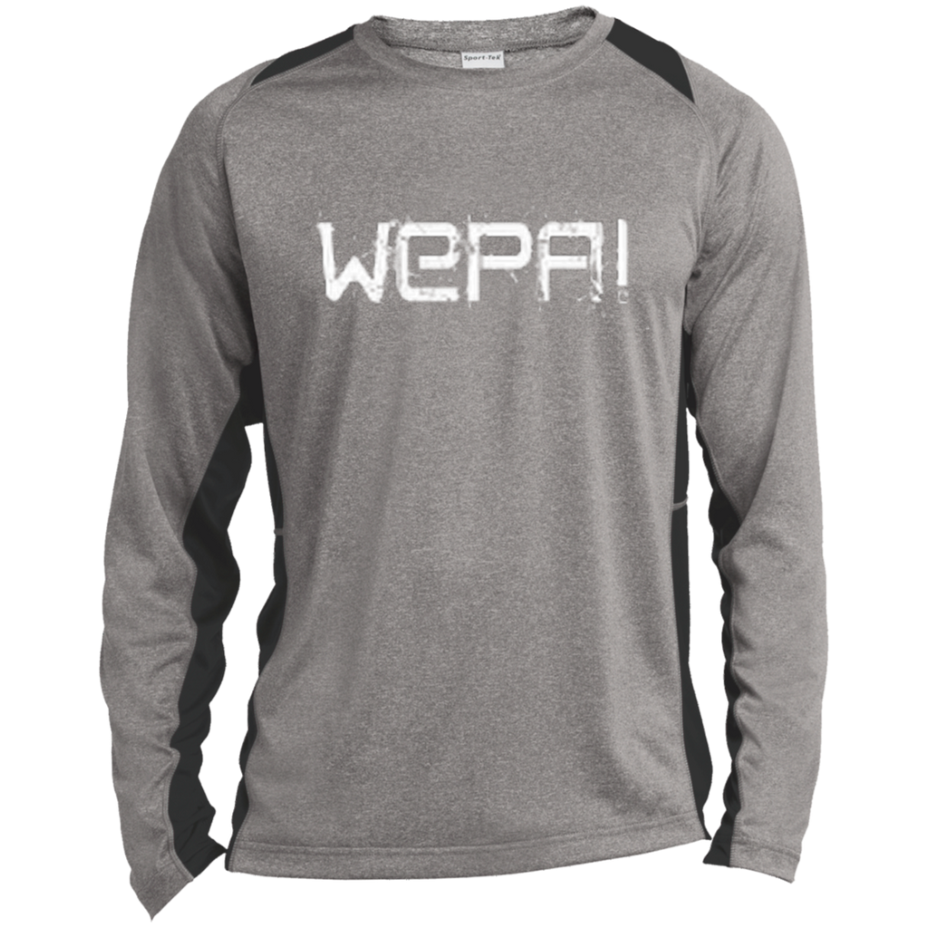 Wepa Long Sleeve Heather Colorblock Poly T-shirt - PR FLAGS UP