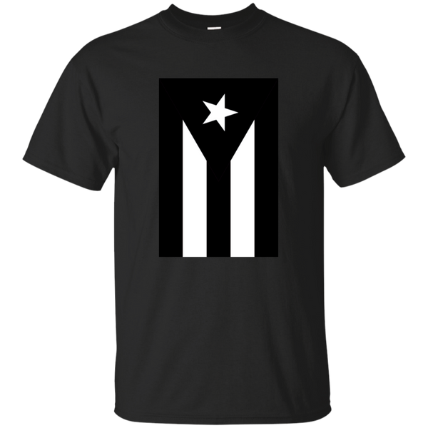 Black Flag of Puerto Rico G200 Gildan Ultra Cotton T-Shirt - PR FLAGS UP