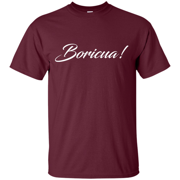 Boricua Script Custom Ultra Cotton T-Shirt - PR FLAGS UP