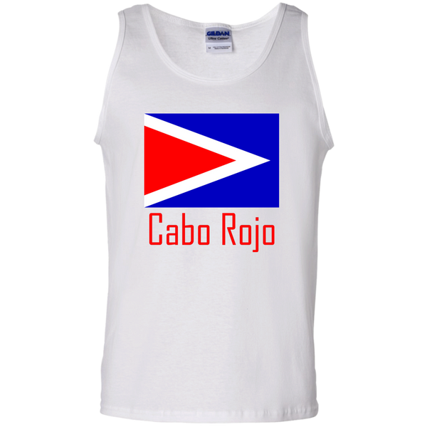 Cabo Rojo Flag G220 Gildan 100% Cotton Tank Top - PR FLAGS UP