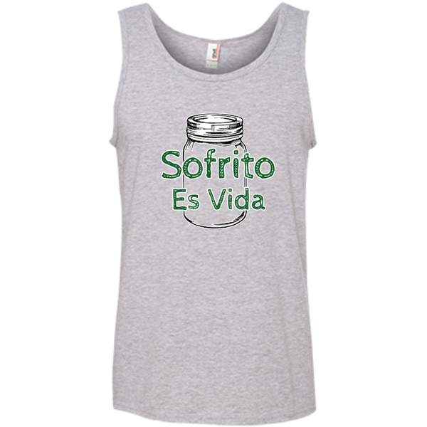 Sofrito Es Vida 100% Ringspun Cotton Tank Top - PR FLAGS UP