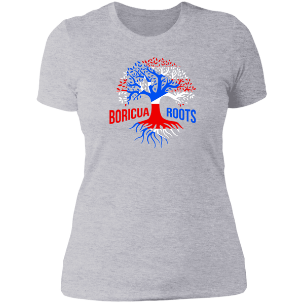 Boricua Roots Flag NL3900 Ladies' Boyfriend T-Shirt