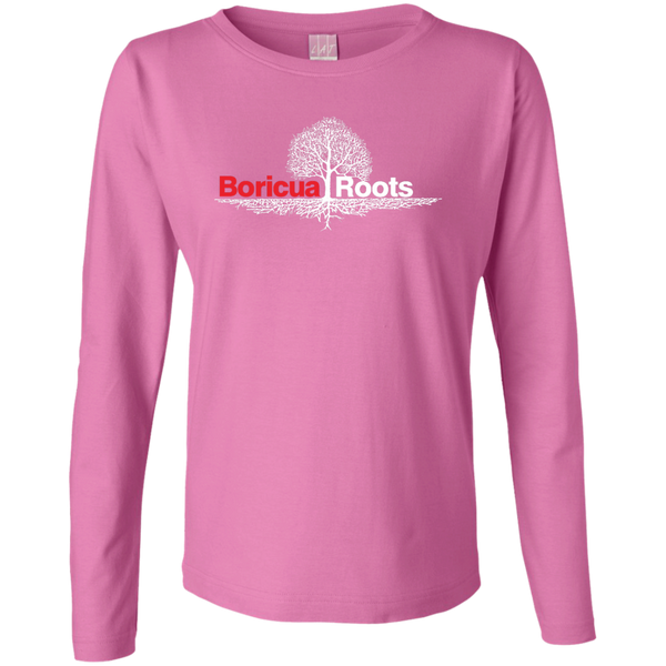Roots Ladies Long Sleeve Cotton TShirt - PR FLAGS UP