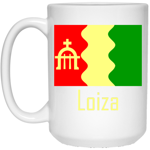 Loiza Flag 21504 15 oz. White Mug - PR FLAGS UP