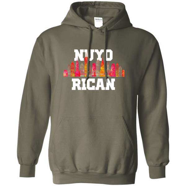Nuyo Rican 2 G185 Gildan Pullover Hoodie 8 oz. - PR FLAGS UP