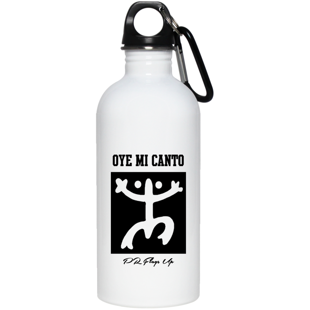 Oye Mi Canto El Coqui 20 oz Stainless Steel Water Bottle - PR FLAGS UP
