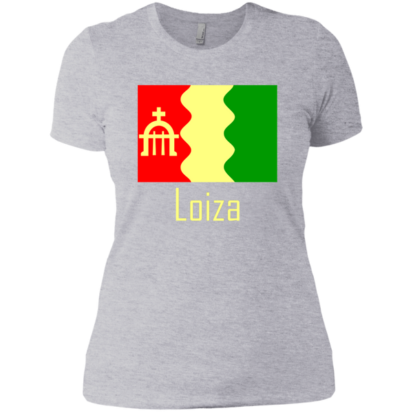 Loiza Flag NL3900 Next Level Ladies' Boyfriend T-Shirt - PR FLAGS UP