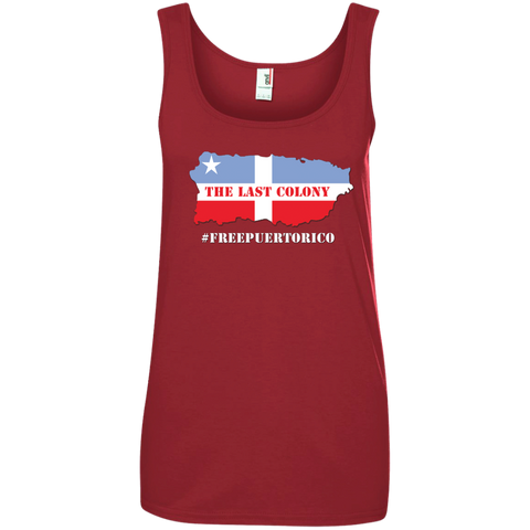 The Last Colony Ladies' 100% Ringspun Cotton Tank Top - PR FLAGS UP