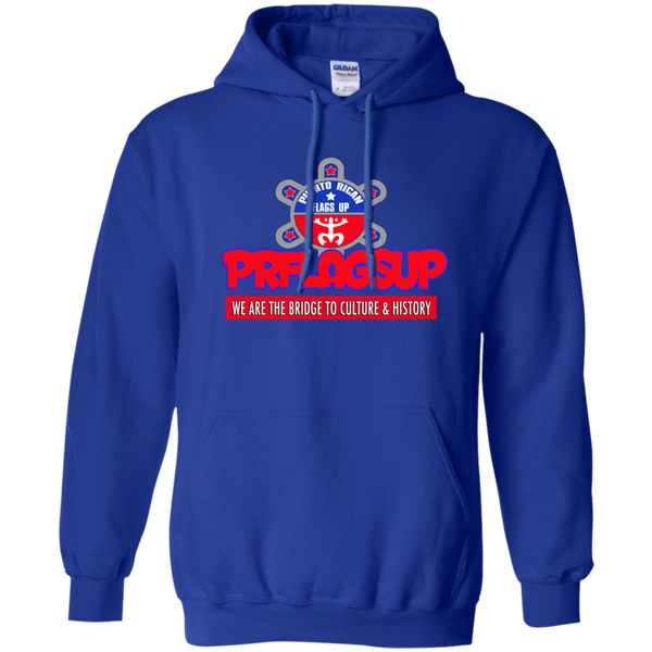 PR Flags Up Pullover Hoodie 8 oz - PR FLAGS UP