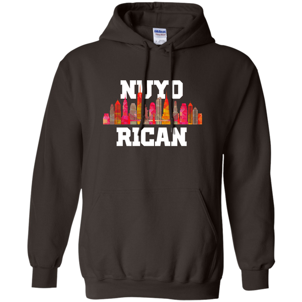 Nuyo Rican 2 G185 Gildan Pullover Hoodie 8 oz. - PR FLAGS UP