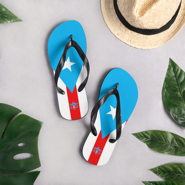 Puerto Rico Light Blue Flag Flip-Flops